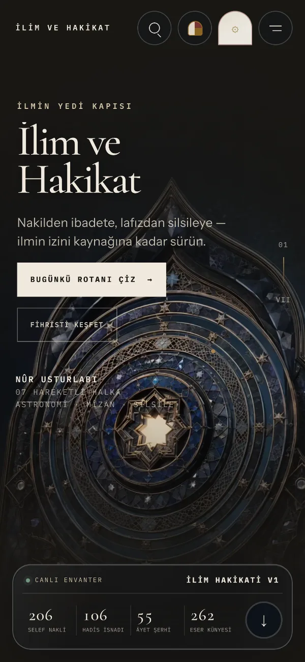 ehlisunnah.com anasayfasının mobil düzeni — masaüstünden ayrı kurgulanmış