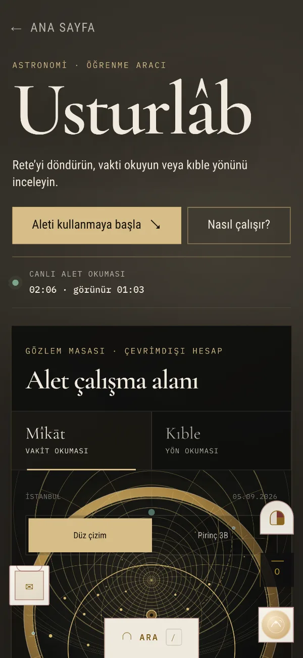 Usturlâbın mobil düzeni