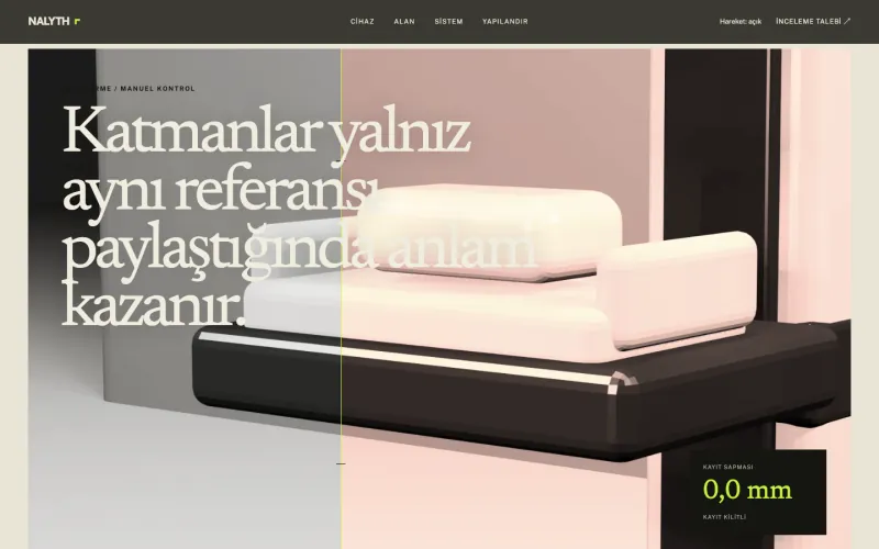 İki görüntü katmanını ortak referansta kilitleyen Registration etkileşimi