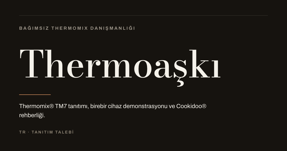 Thermoaşkı için koyu, editoryal Thermomix TM7 deneyimi